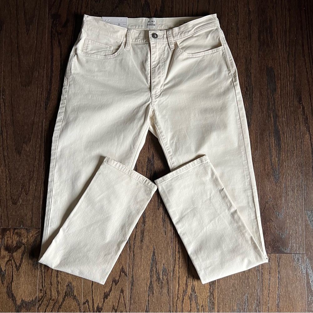 Flint and Tinder NWT Cream Slim Fit Men’s Pants 32x34